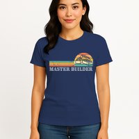 Master Builder Block Building Adults Birthday Gift Womens T-Shirt