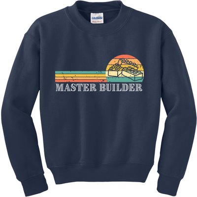 Master Builder Block Building Adults Birthday Gift Kids Sweatshirt