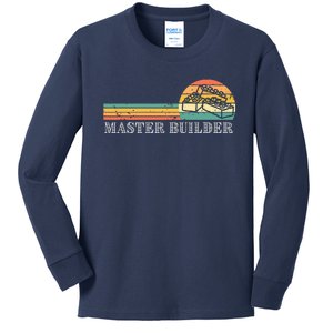 Master Builder Block Building Adults Birthday Gift Kids Long Sleeve Shirt