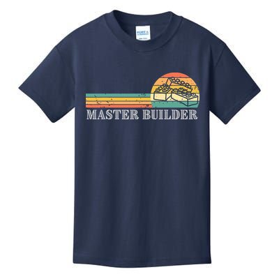 Master Builder Block Building Adults Birthday Gift Kids T-Shirt