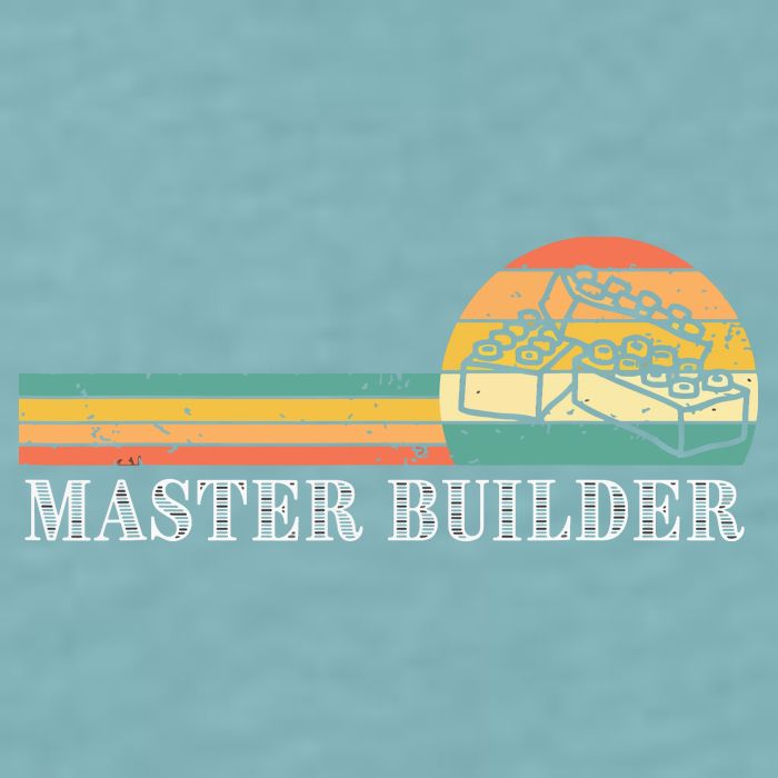 Master Builder Block Building Adults Birthday Gift Sueded Cloud Jersey T-Shirt