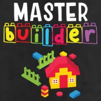 Master Builder Building Blocks Brick Builders Toys Gift Garment-Dyed Fleece Hoodie