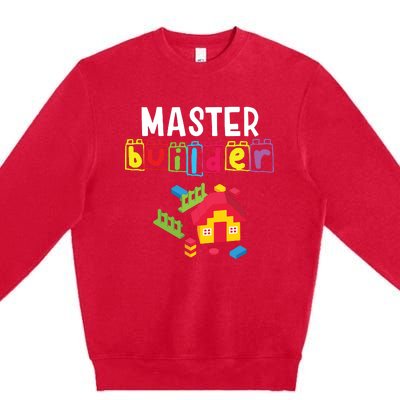 Master Builder Building Blocks Brick Builders Toys Gift Premium Crewneck Sweatshirt