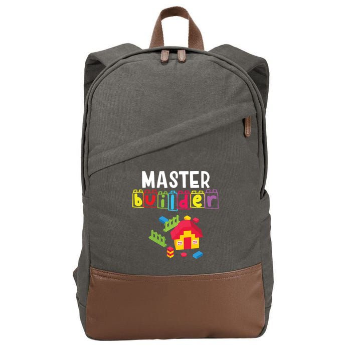 Master Builder Building Blocks Brick Builders Toys Gift Cotton Canvas Backpack