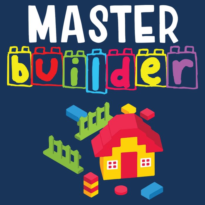 Master Builder Building Blocks Brick Builders Toys Gift Drawstring Bag
