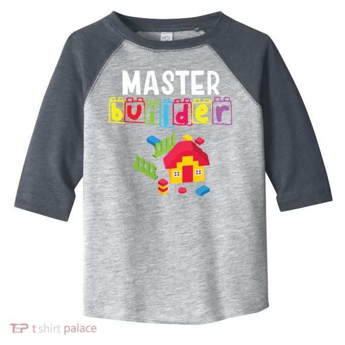 Master Builder Building Blocks Brick Builders Toys Gift Toddler Fine Jersey T-Shirt