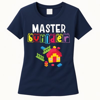Master Builder Building Blocks Brick Builders Toys Gift Womens T-Shirt