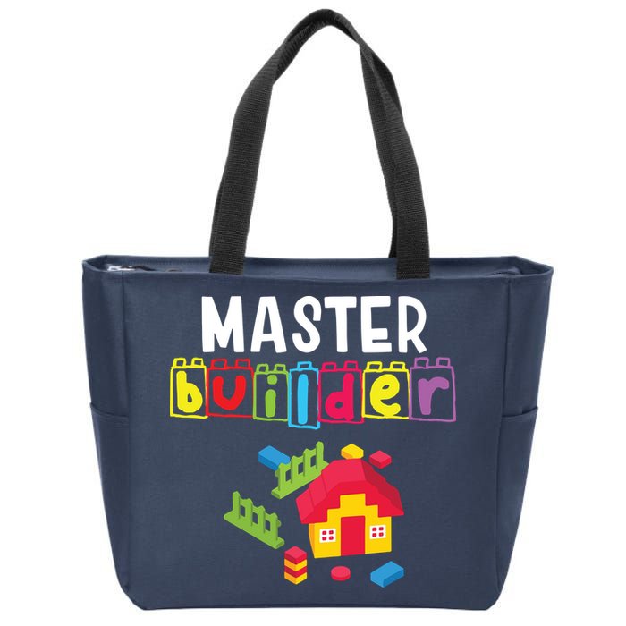 Master Builder Building Blocks Brick Builders Toys Gift Zip Tote Bag