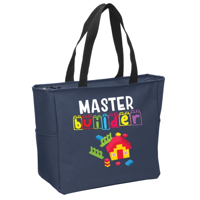 Master Builder Building Blocks Brick Builders Toys Gift Zip Tote Bag