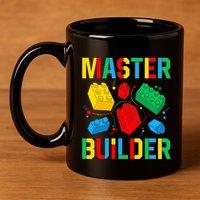 Master Builder Building Blocks Brick Toy Master Builder 11oz C Handle Ceramic Mug