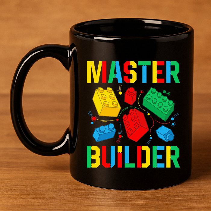 Master Builder Building Blocks Brick Toy Master Builder 11oz C Handle Ceramic Mug