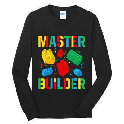 Master Builder Building Blocks Brick Toy Master Builder Tall Long Sleeve T-Shirt