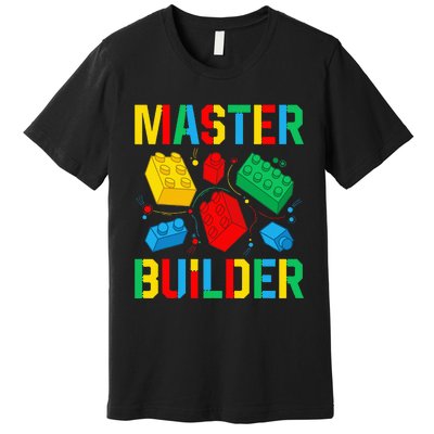 Master Builder Building Blocks Brick Toy Master Builder Premium T-Shirt