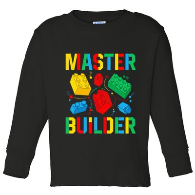 Master Builder Building Blocks Brick Toy Master Builder Toddler Long Sleeve Shirt