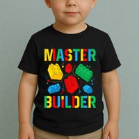 Master Builder Building Blocks Brick Toy Master Builder Toddler T-Shirt