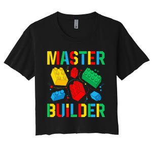 Master Builder Building Blocks Brick Toy Master Builder Women's Crop Top Tee