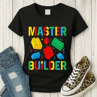 Master Builder Building Blocks Brick Toy Master Builder Womens T-Shirt