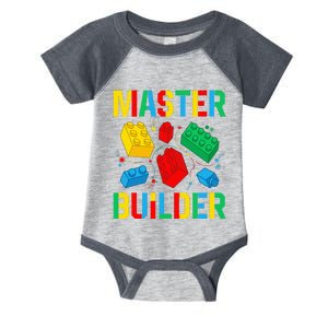 Master Builder Building Blocks Brick Toy Master Builder Infant Baby Jersey Bodysuit