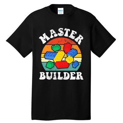 Master Builder Building Blocks Brick Toy Master Builder Tall T-Shirt