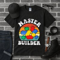 Master Builder Building Blocks Brick Toy Master Builder Tall T-Shirt