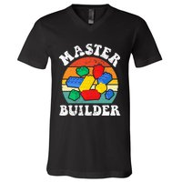 Master Builder Building Blocks Brick Toy Master Builder V-Neck T-Shirt