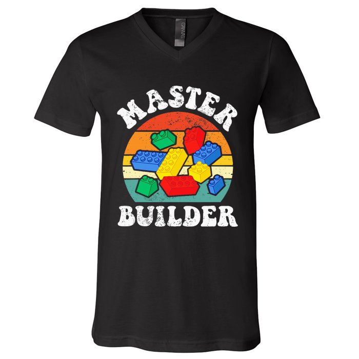 Master Builder Building Blocks Brick Toy Master Builder V-Neck T-Shirt