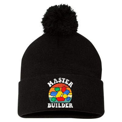 Master Builder Building Blocks Brick Toy Master Builder Pom Pom 12in Knit Beanie