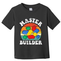 Master Builder Building Blocks Brick Toy Master Builder Toddler T-Shirt