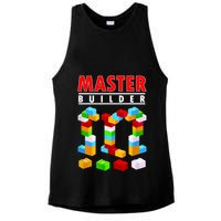 Master Builder Blocks Brick Funny Toys Ladies PosiCharge Tri-Blend Wicking Tank