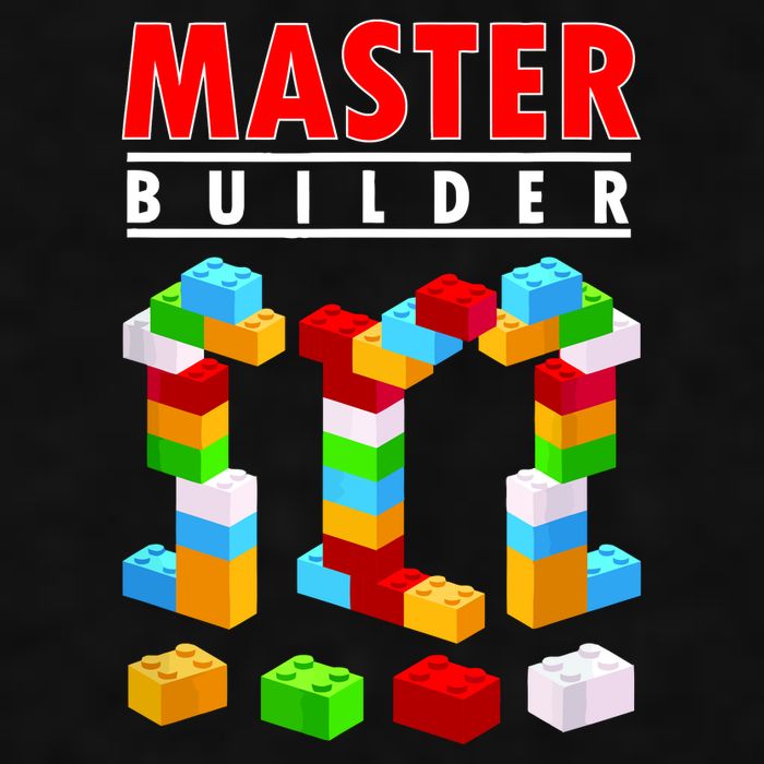Master Builder Blocks Brick Funny Toys Ladies PosiCharge Tri-Blend Wicking Tank