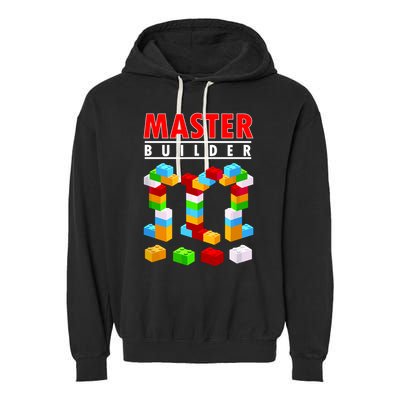 Master Builder Blocks Brick Funny Toys Garment-Dyed Fleece Hoodie