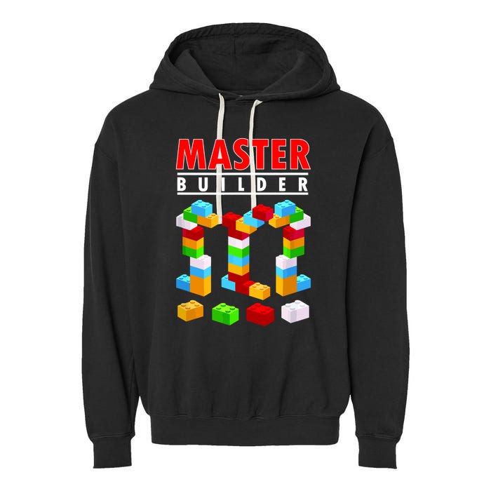 Master Builder Blocks Brick Funny Toys Garment-Dyed Fleece Hoodie
