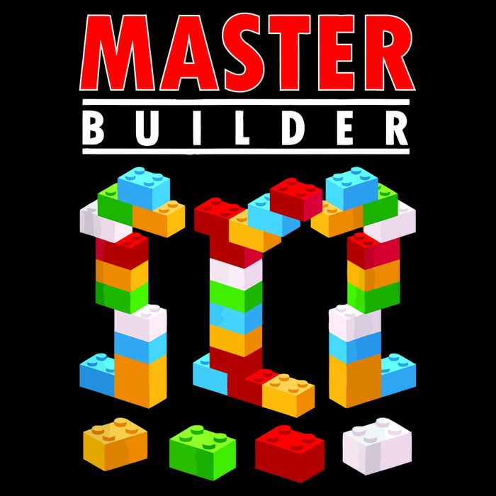 Master Builder Blocks Brick Funny Toys 7-Panel Snapback Hat
