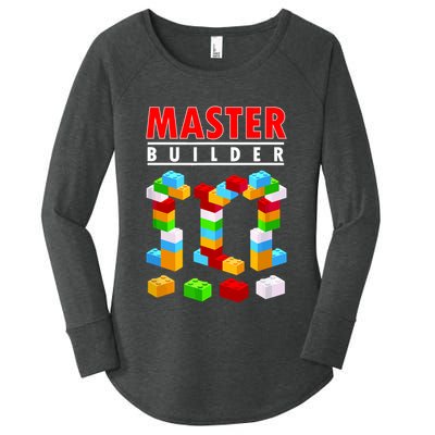 Master Builder Blocks Brick Funny Toys Women's Perfect Tri Tunic Long Sleeve Shirt