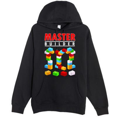 Master Builder Blocks Brick Funny Toys Premium Pullover Hoodie