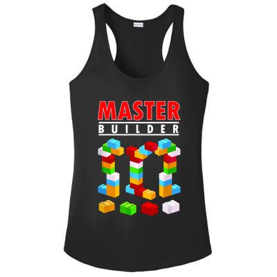 Master Builder Blocks Brick Funny Toys Ladies PosiCharge Competitor Racerback Tank