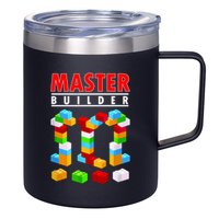 Master Builder Blocks Brick Funny Toys 12oz Stainless Steel Coffee Mug