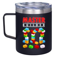 Master Builder Blocks Brick Funny Toys 12oz Stainless Steel Coffee Mug