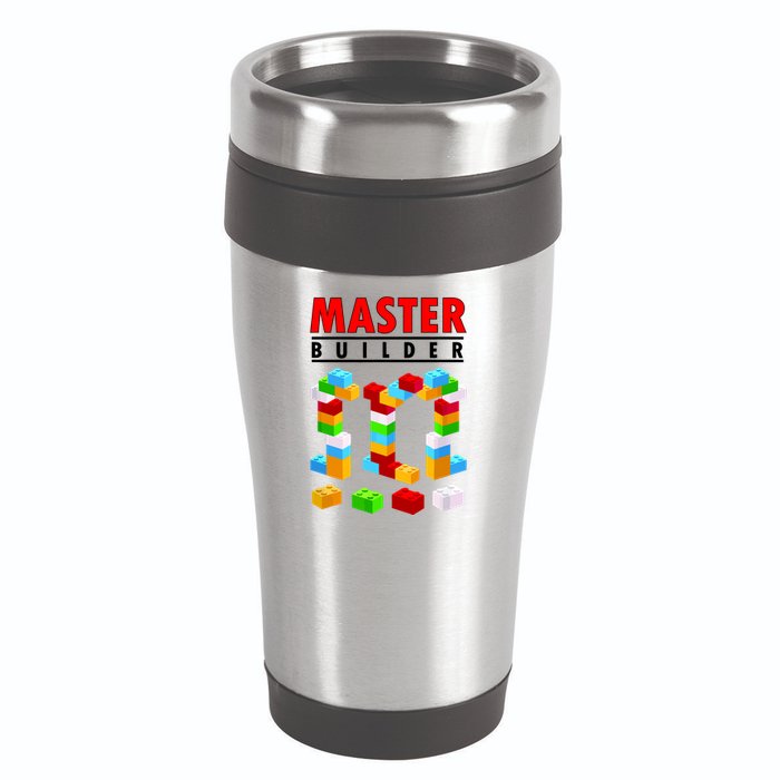 Master Builder Blocks Brick Funny Toys 16oz Travel Tumbler