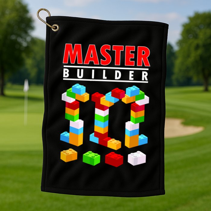 Master Builder Blocks Brick Funny Toys Golf Towel