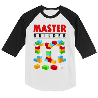 Master Builder Blocks Brick Funny Toys Kids Colorblock Raglan Jersey