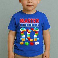 Master Builder Blocks Brick Funny Toys Toddler T-Shirt