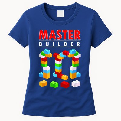 Master Builder Blocks Brick Funny Toys Womens T-Shirt