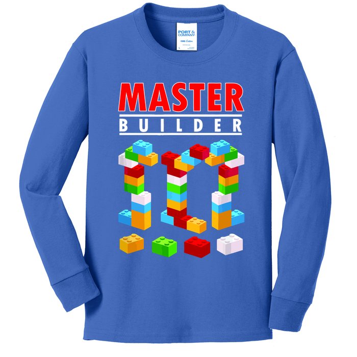 Master Builder Blocks Brick Funny Toys Kids Long Sleeve Shirt