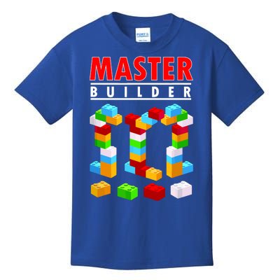 Master Builder Blocks Brick Funny Toys Kids T-Shirt