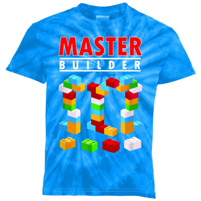 Master Builder Blocks Brick Funny Toys Kids Tie-Dye T-Shirt