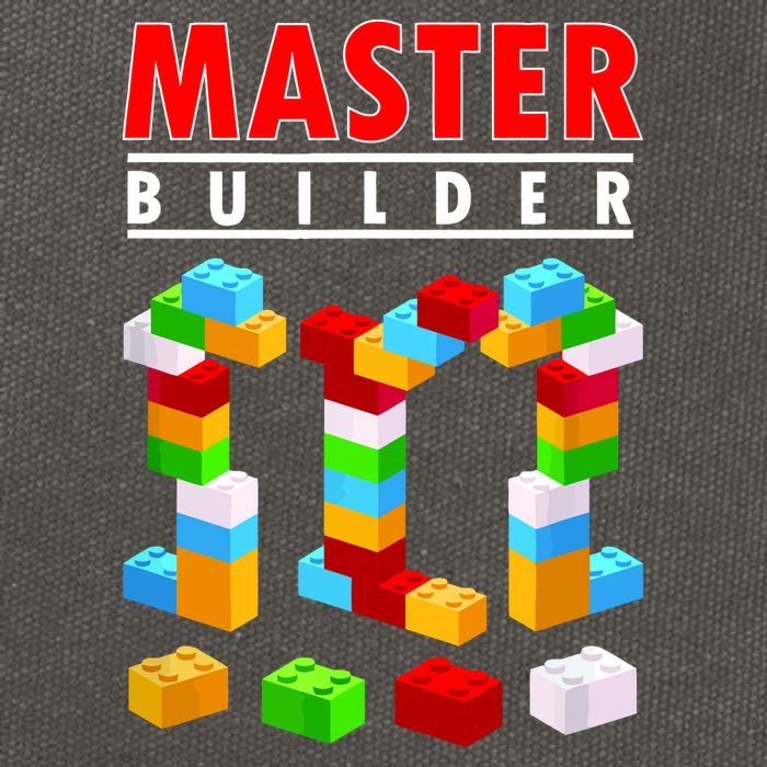 Master Builder Blocks Brick Funny Toys Cotton Canvas Backpack