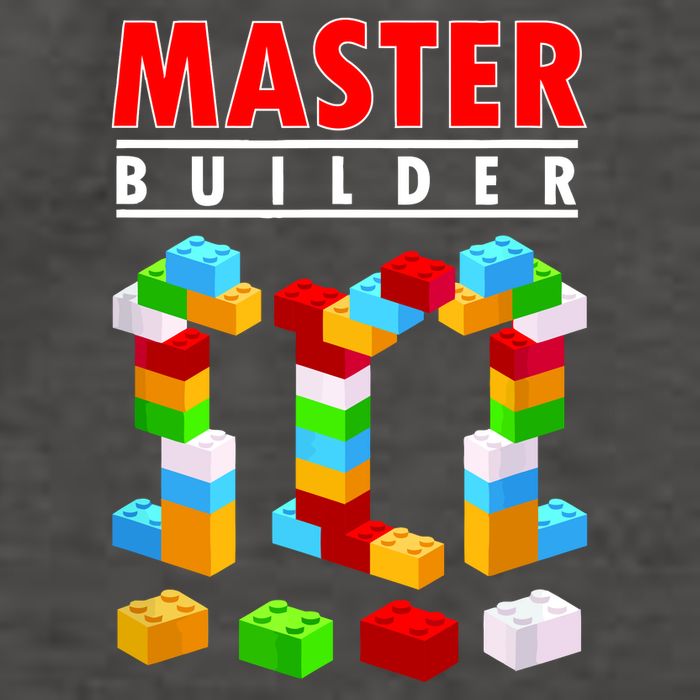 Master Builder Blocks Brick Funny Toys Vector Backpack
