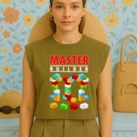 Master Builder Blocks Brick Funny Toys Garment-Dyed Women's Muscle Tee