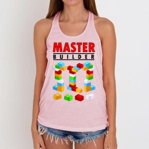 Master Builder Blocks Brick Funny Toys Women's Knotted Racerback Tank